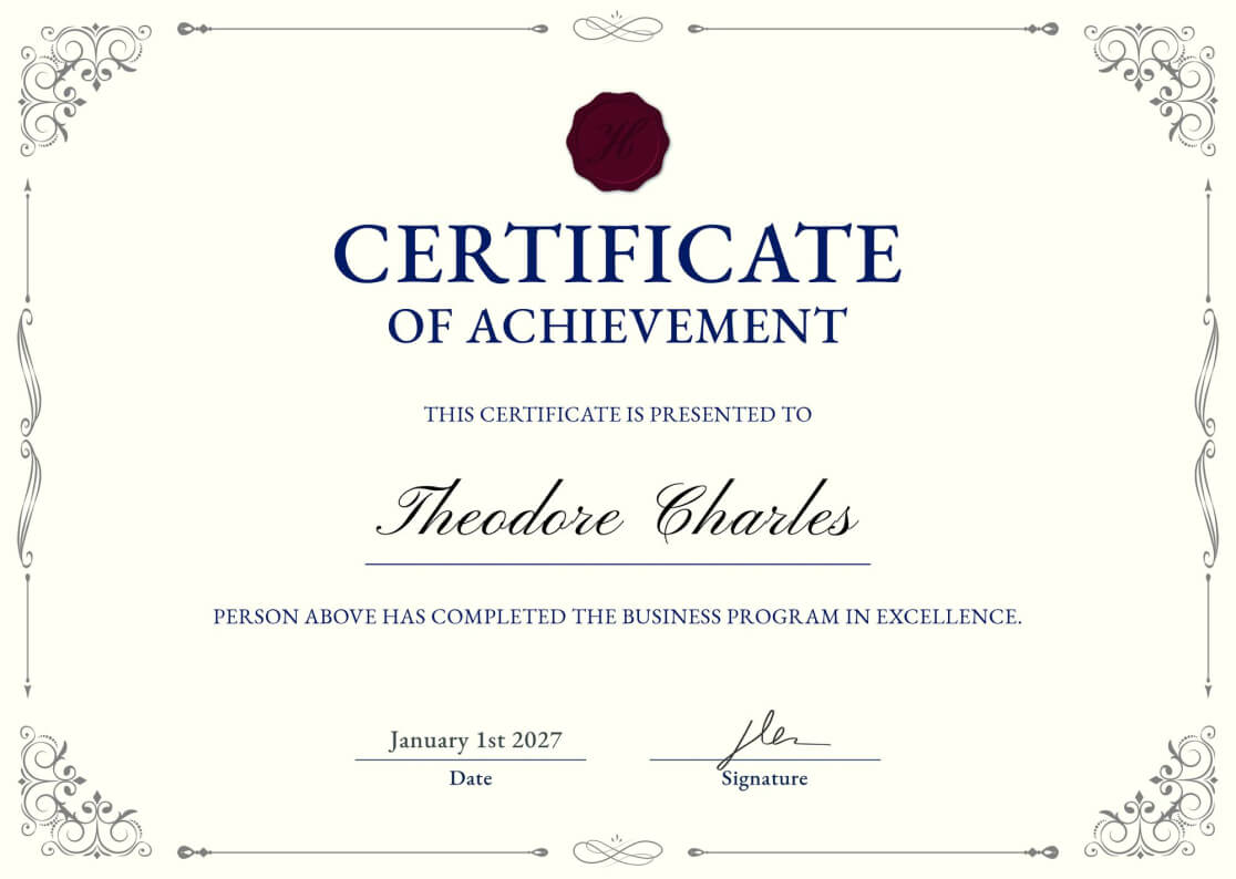 certificate